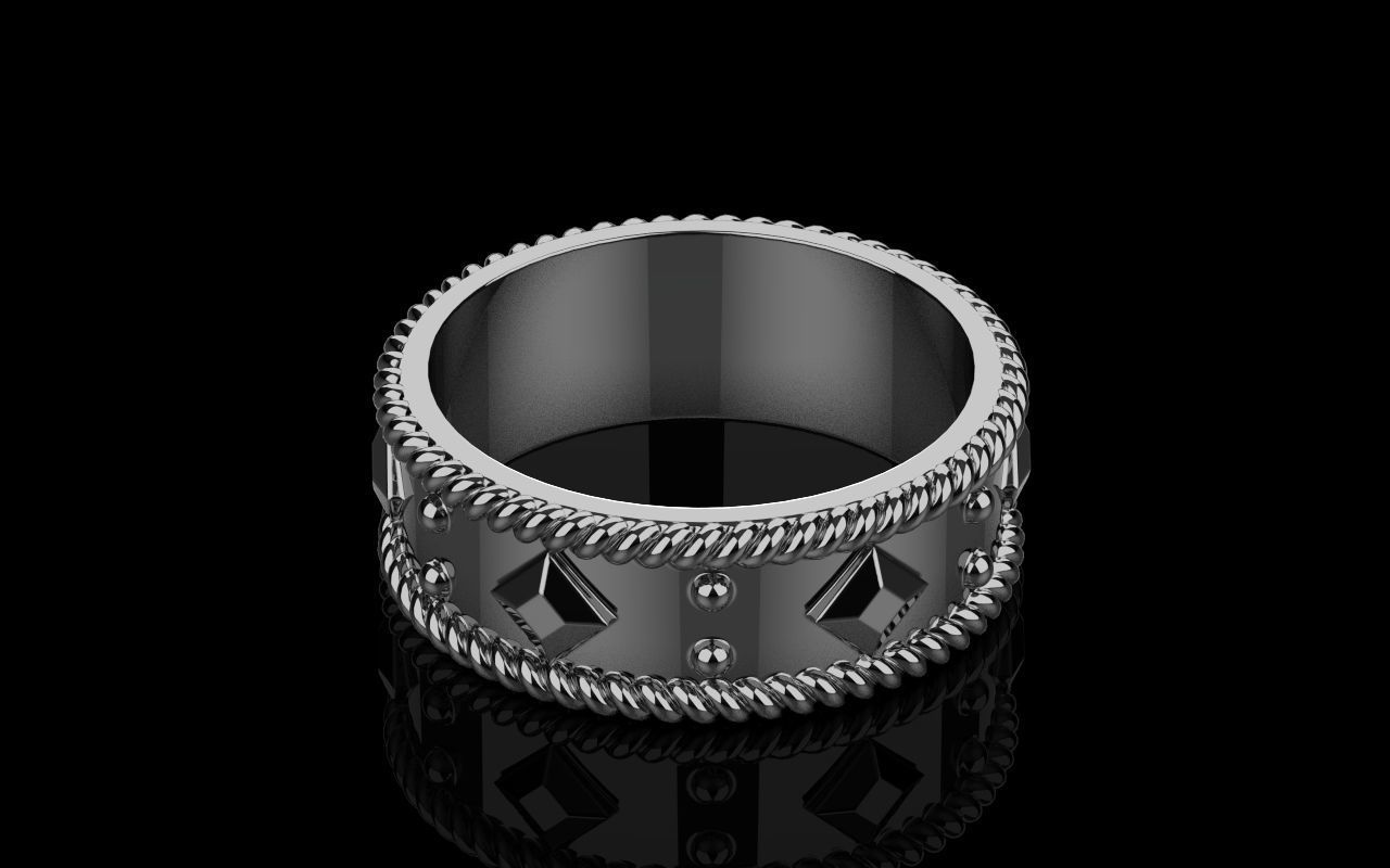 ornament ring 3D print model_33
