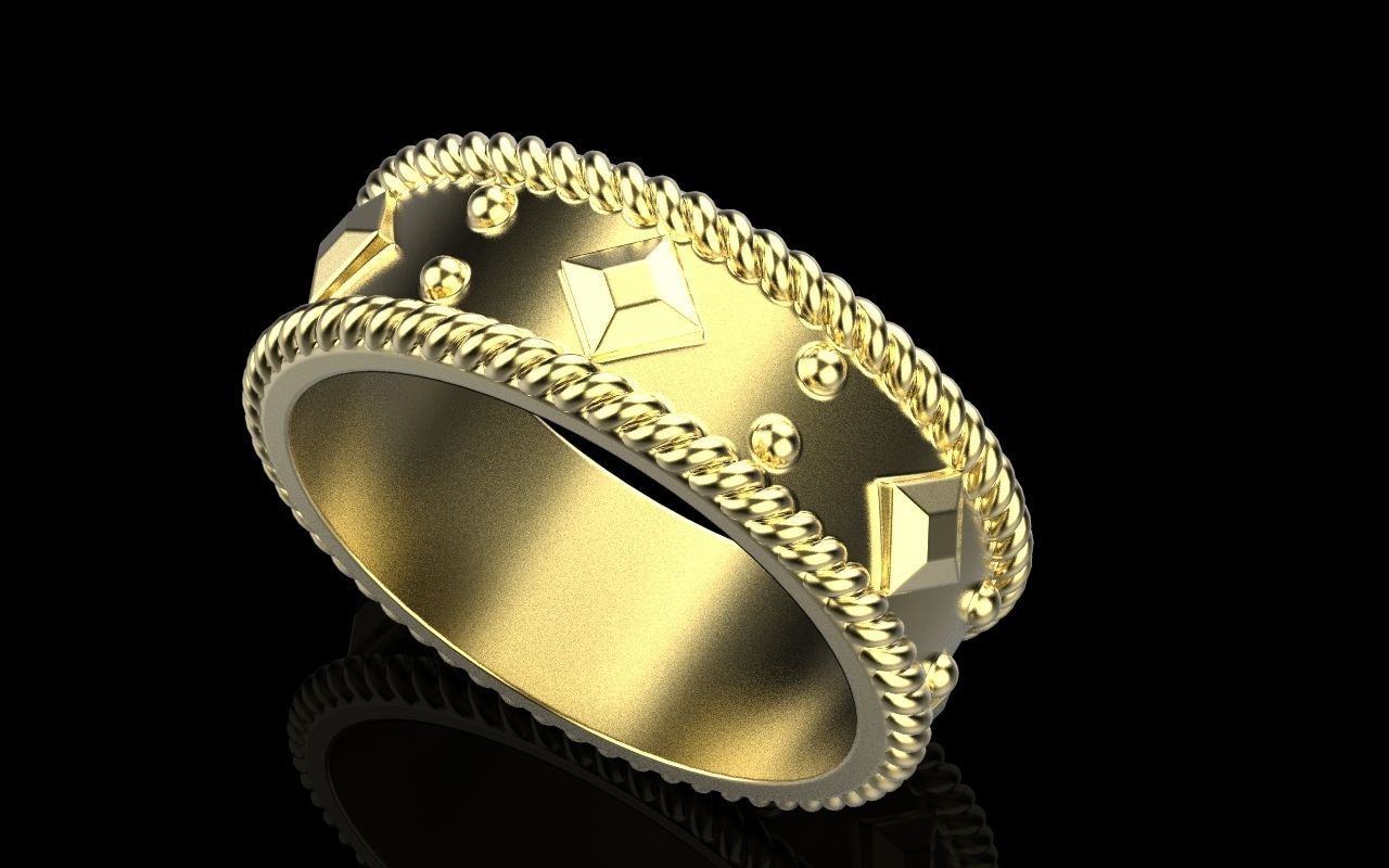 ornament ring 3D print model_27