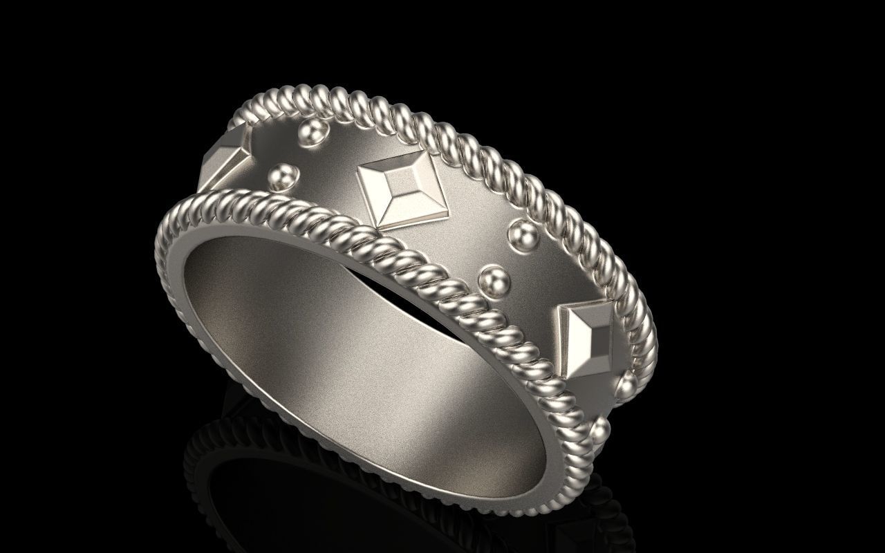 ornament ring 3D print model_26