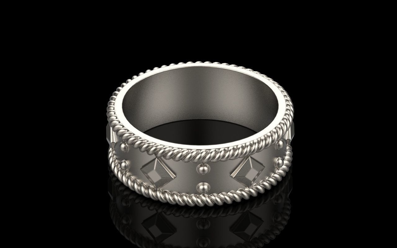 ornament ring 3D print model_31