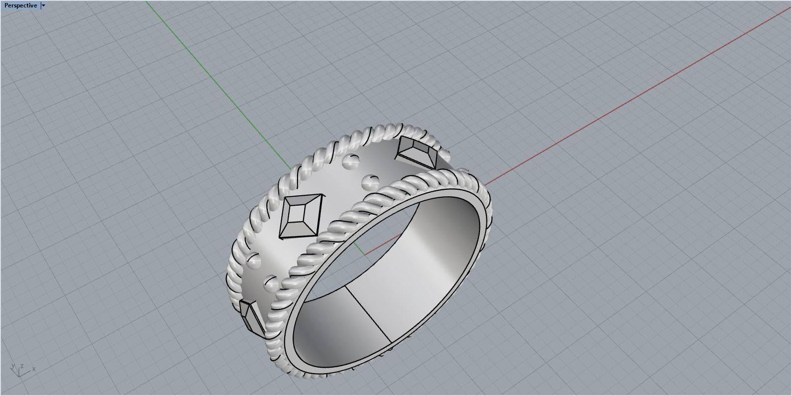 ornament ring 3D print model_13