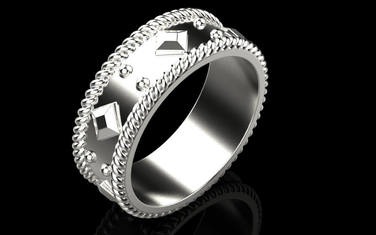 ornament ring 3D print model_3