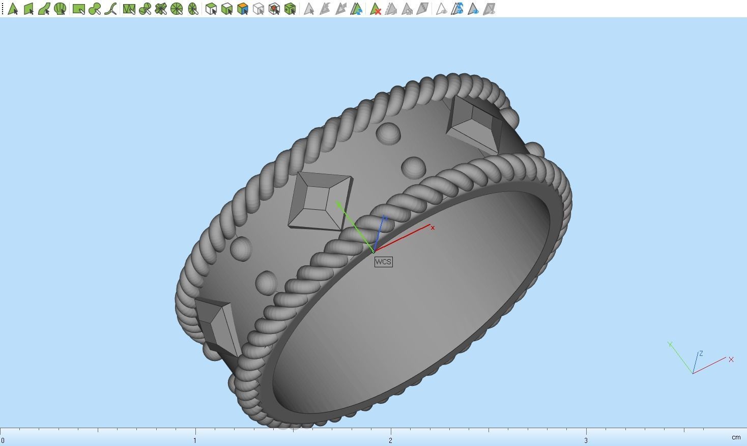 ornament ring 3D print model_7