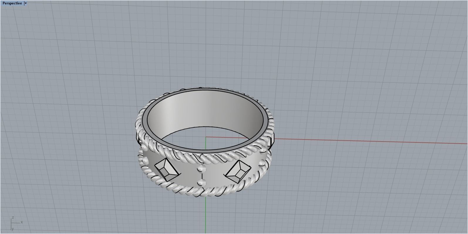 ornament ring 3D print model_14