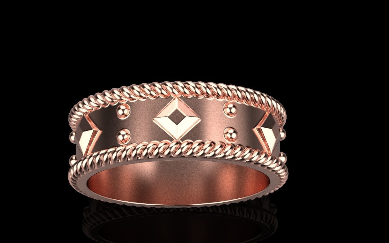 ornament ring 3D print model_1