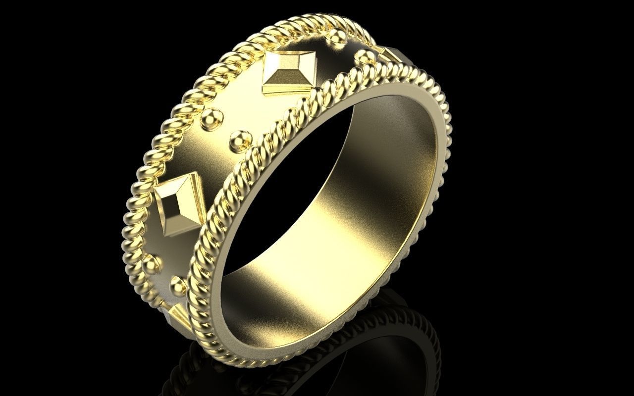 ornament ring 3D print model_20