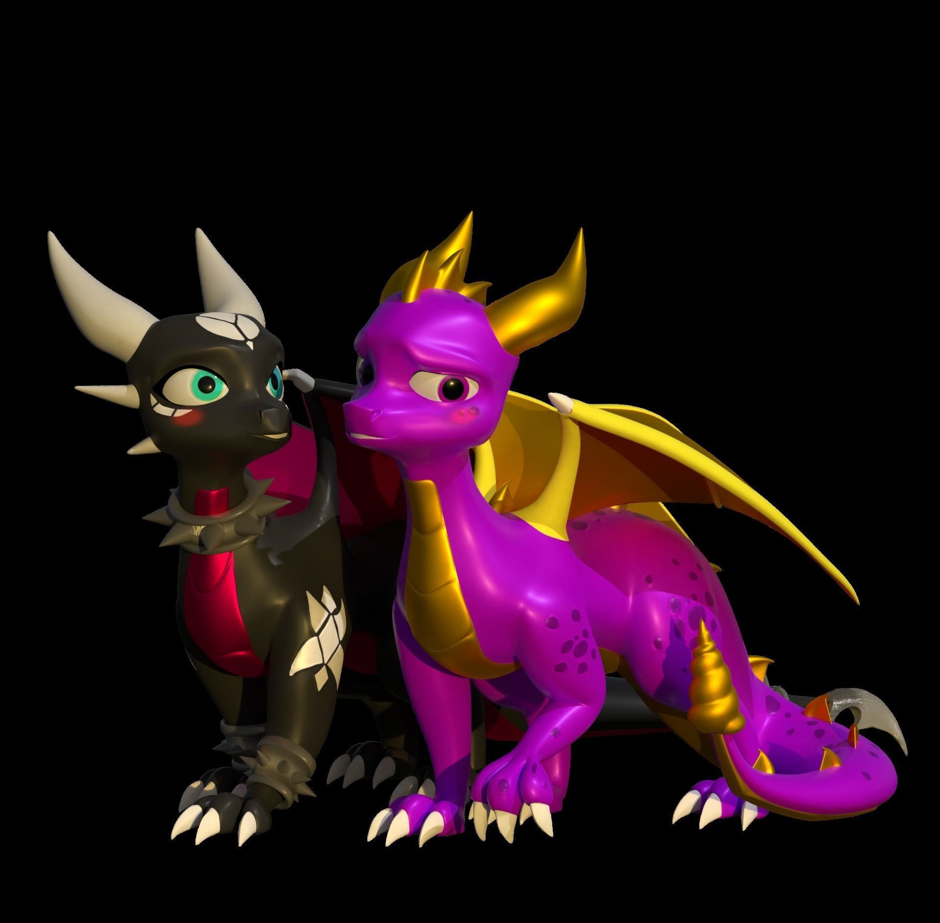Cute Cynder Model 3D model_2