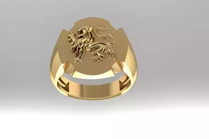 heraldry lion ring