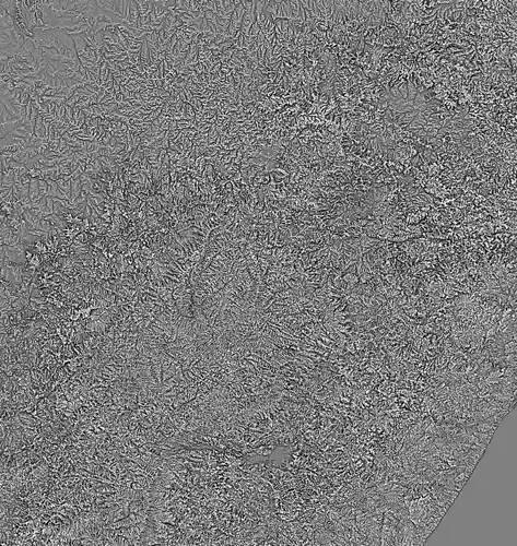 Lesotho High resolution 4k curvature map