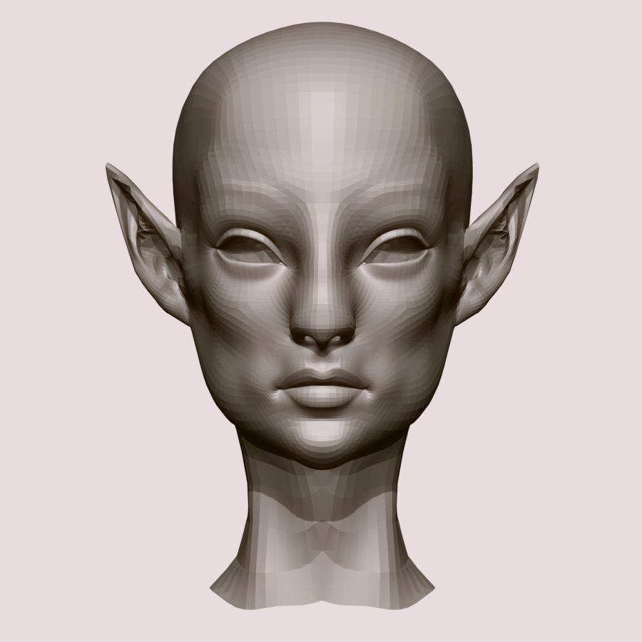 elf head 3D model_1