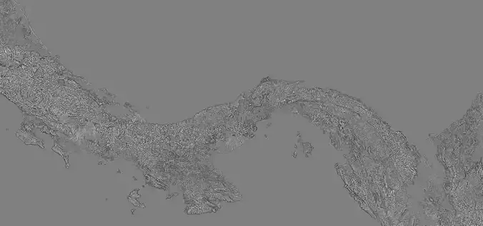 Panama High resolution 10k curvature map