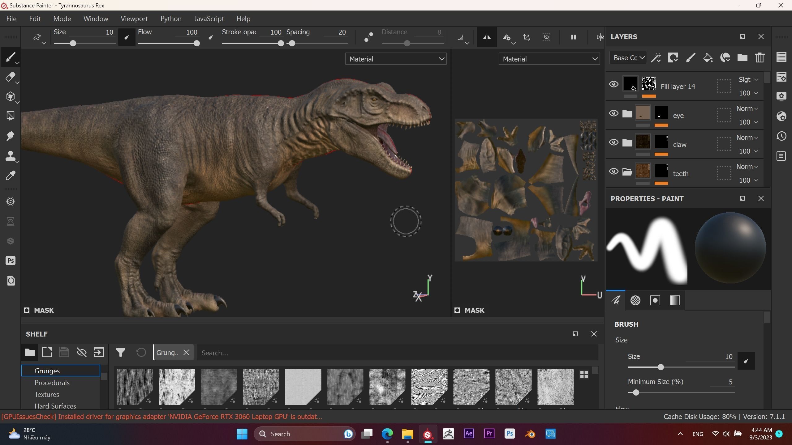 Tyrannosaurus Rex - Theropod Dinosaur Low-poly 3D model_12