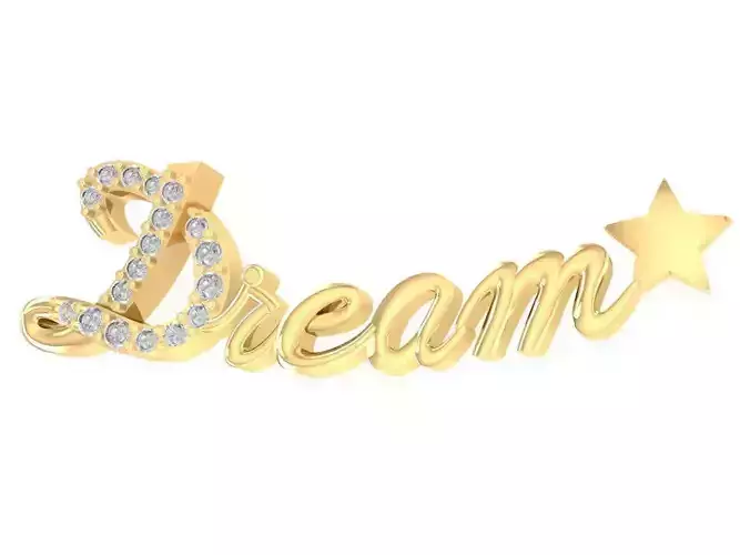 Dream Letter Pendant with Star for Women 2252