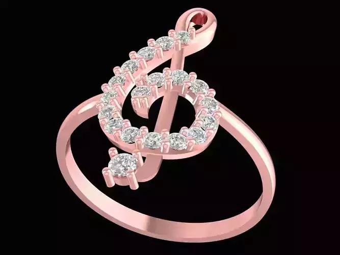 Musical Note Diamond Ring for Women 2254