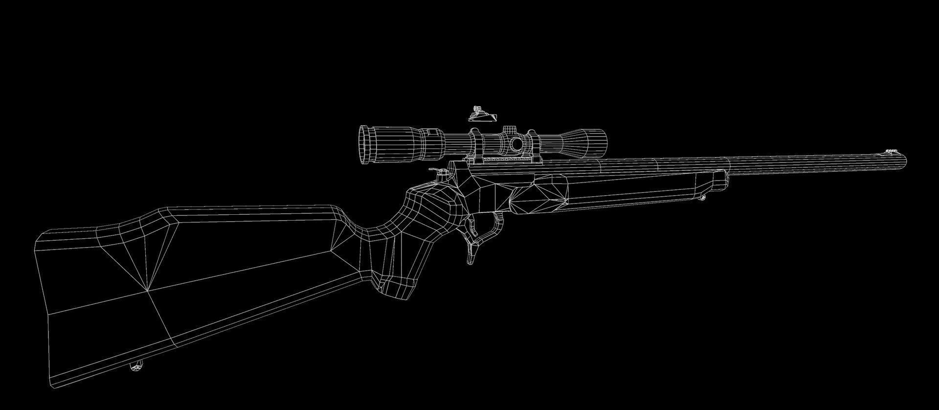 Thompson Center Arms Encore Low-poly 3D model_9
