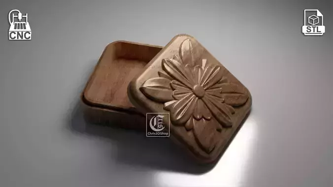 Square Jewelry Box - Files for CNC and 3D Printer