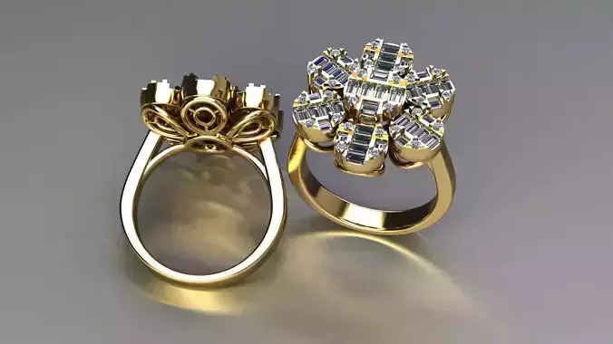 ring flower 3D print model
