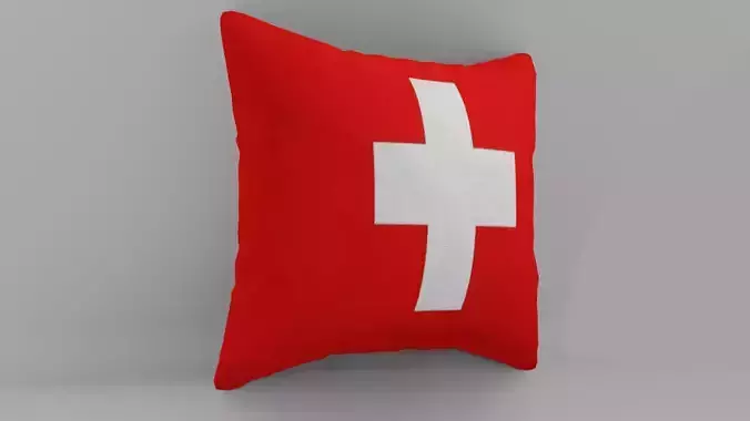 Switzerland Flag Pillow 3D model