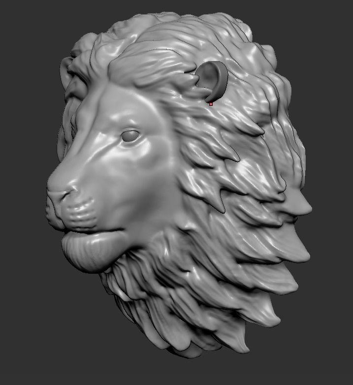 Lion head model 3D print model_1