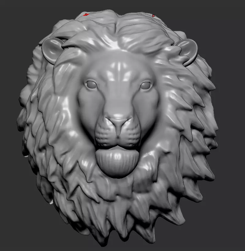 Lion head model 3D print model_0
