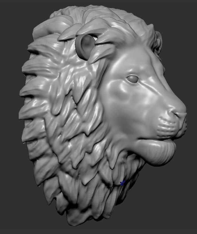 Lion head model 3D print model_2