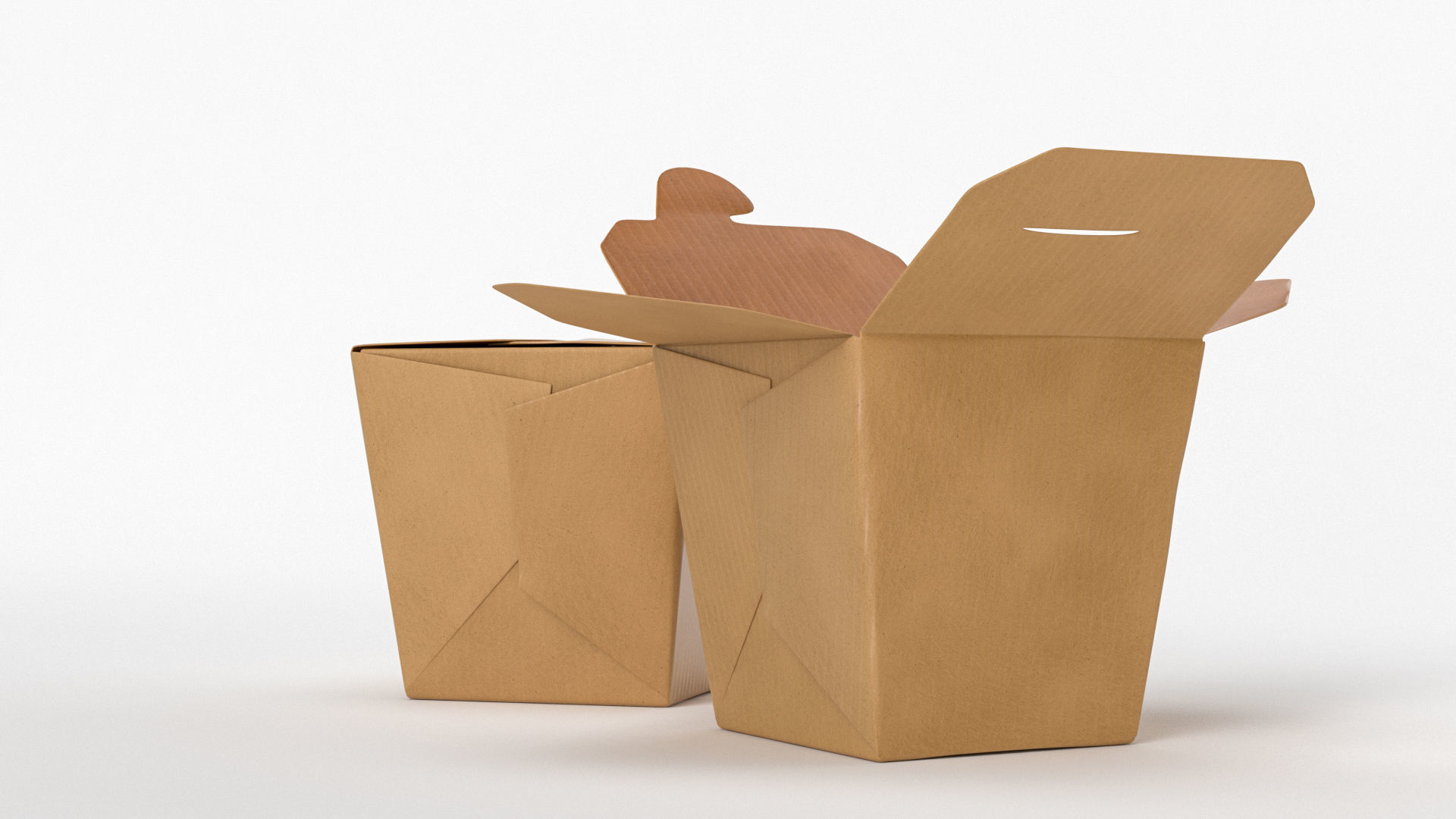 3D Chinese wok box package model 3D model_2