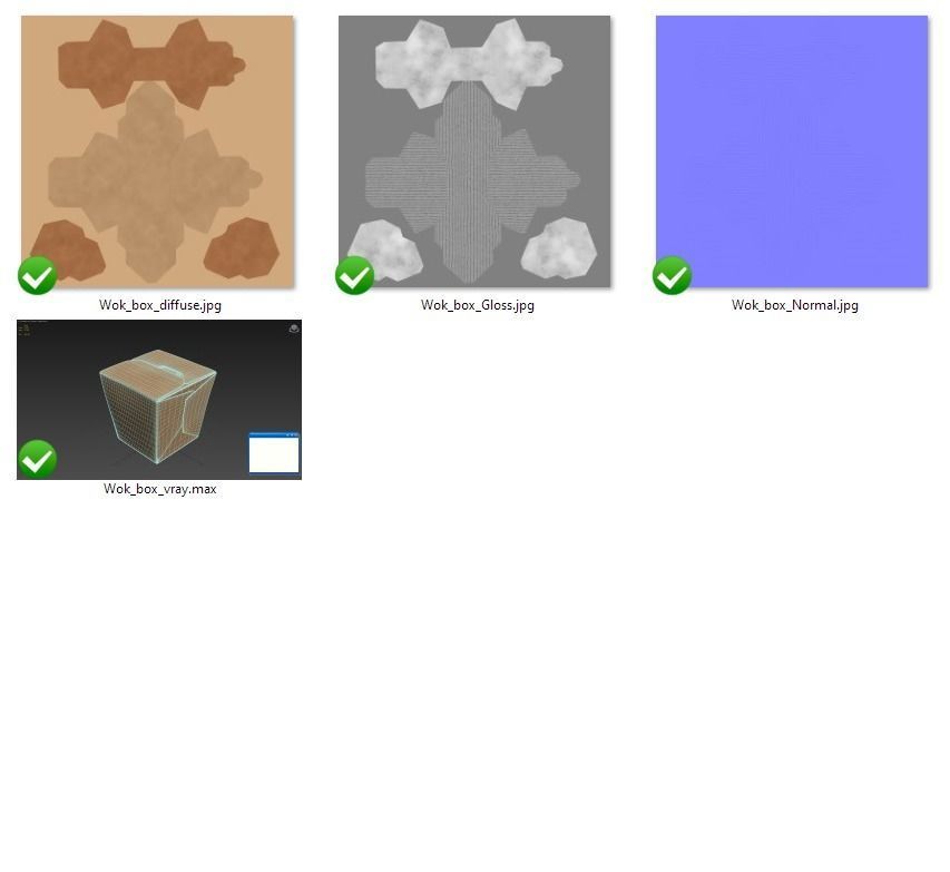 3D Chinese wok box package model 3D model_15