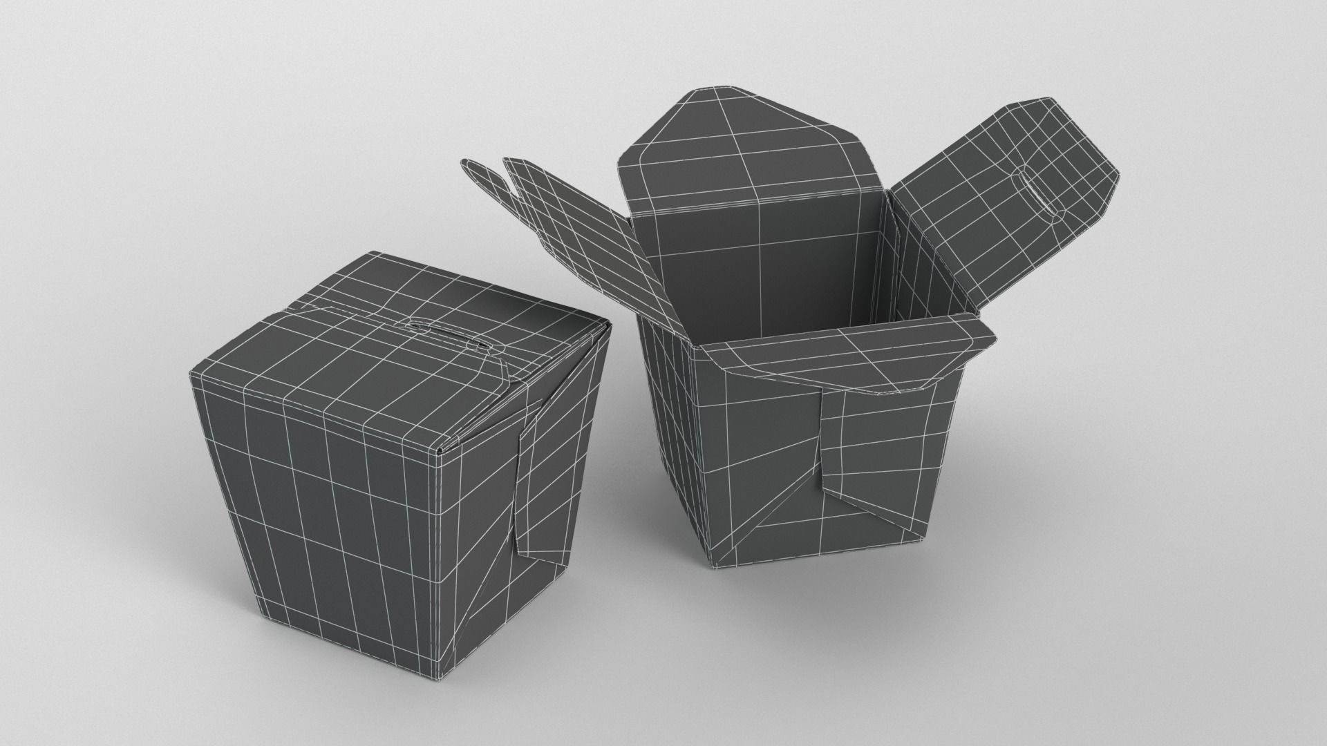 3D Chinese wok box package model 3D model_9