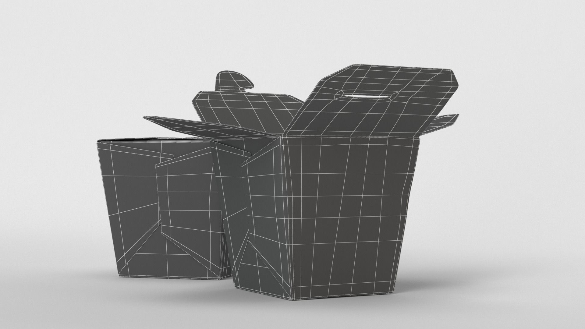 3D Chinese wok box package model 3D model_11