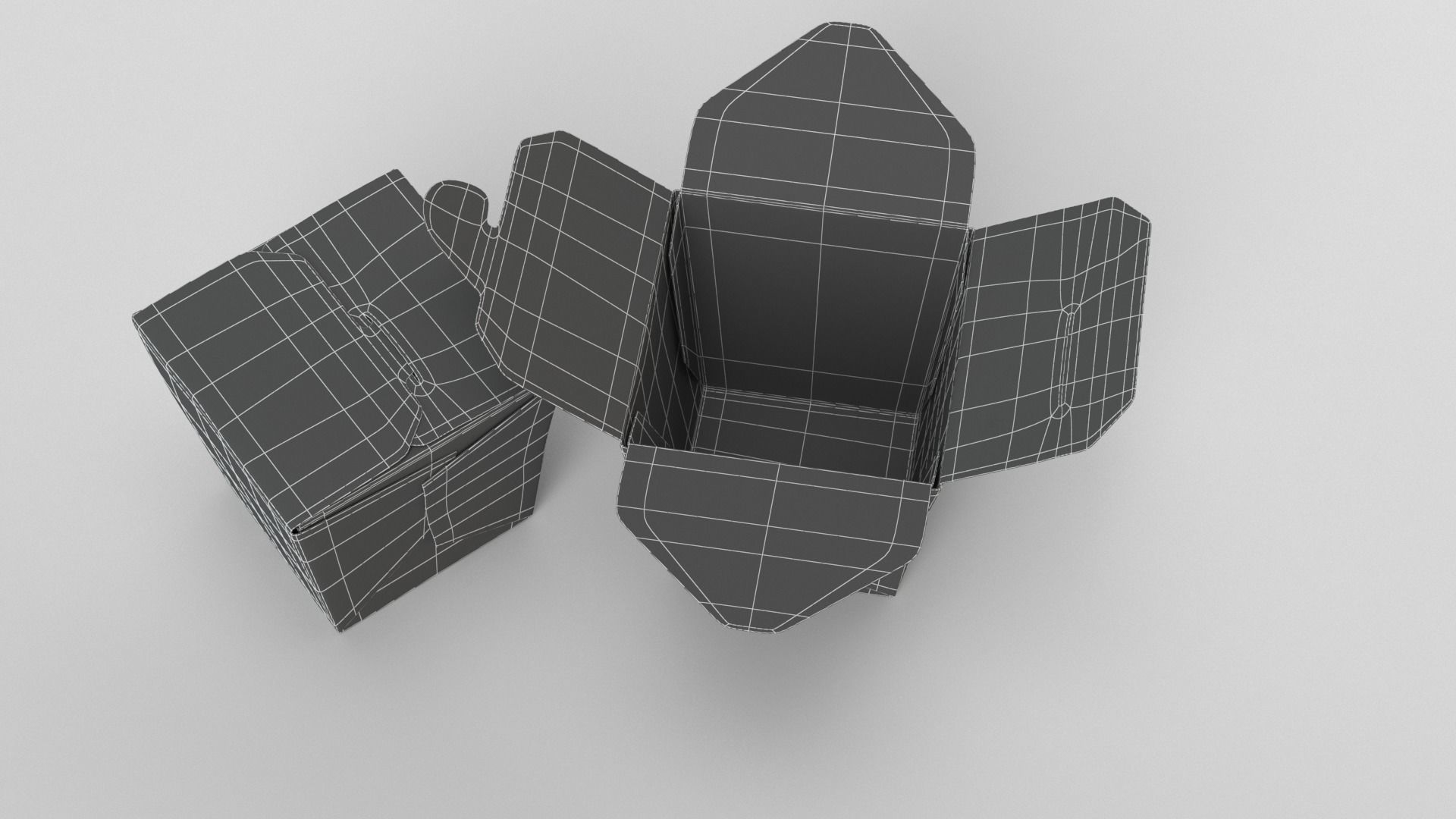 3D Chinese wok box package model 3D model_10