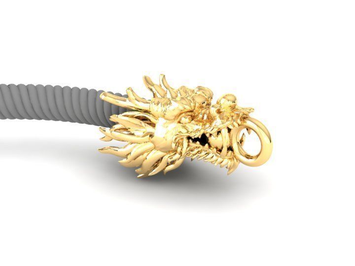 Dragon Head Pendant 3D Model for Jewelry Design 2255 3D print model_4