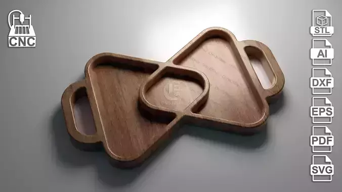 Triangles Serving Tray - Files for CNC