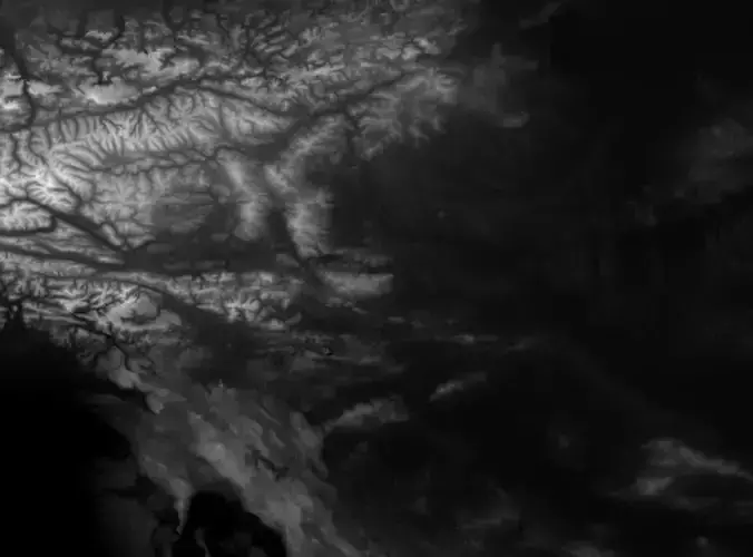 Slovenia High resolution 3k displacement heightmap and geometry