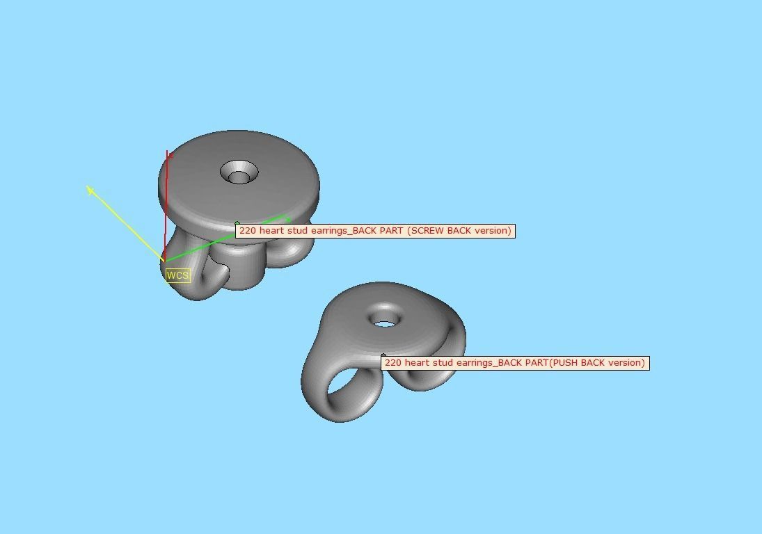 Jewelry Set Stud Earrings and Promise Ring  3D Model Collection_15