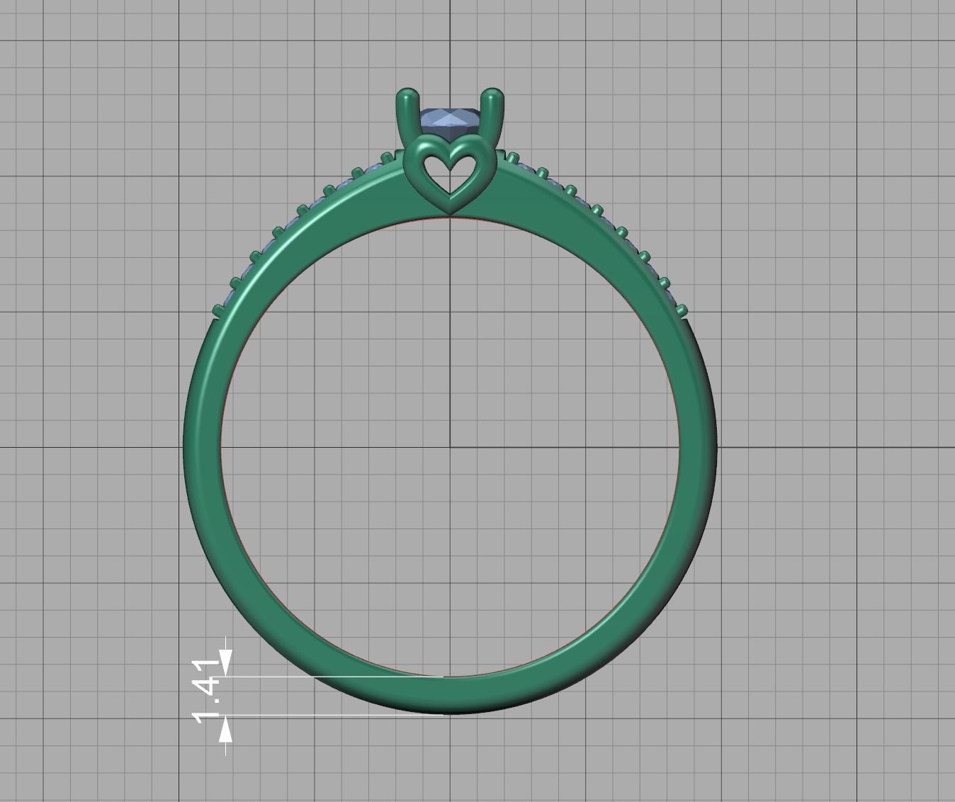 Jewelry Set Stud Earrings and Promise Ring  3D Model Collection_34