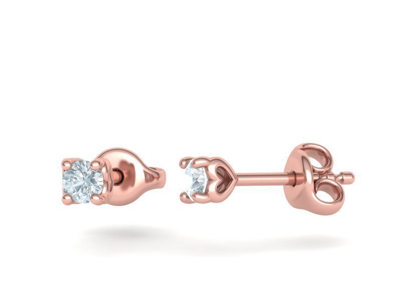 Jewelry Set Stud Earrings and Promise Ring  3D Model Collection_9