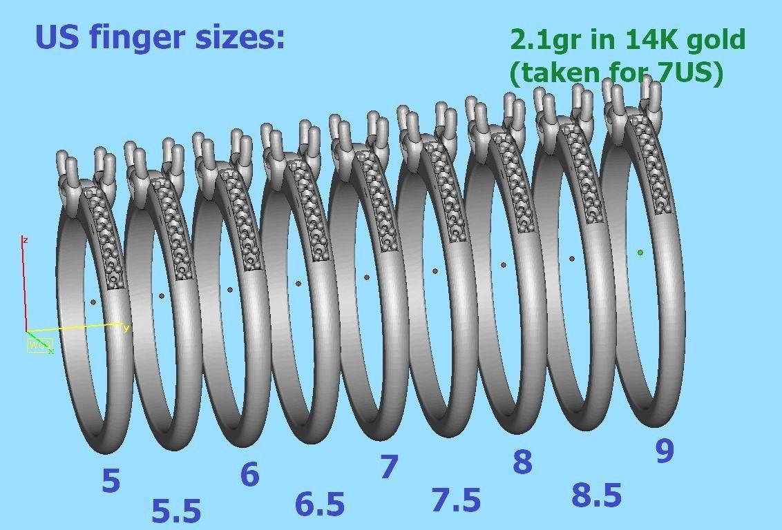 Jewelry Set Stud Earrings and Promise Ring  3D Model Collection_31