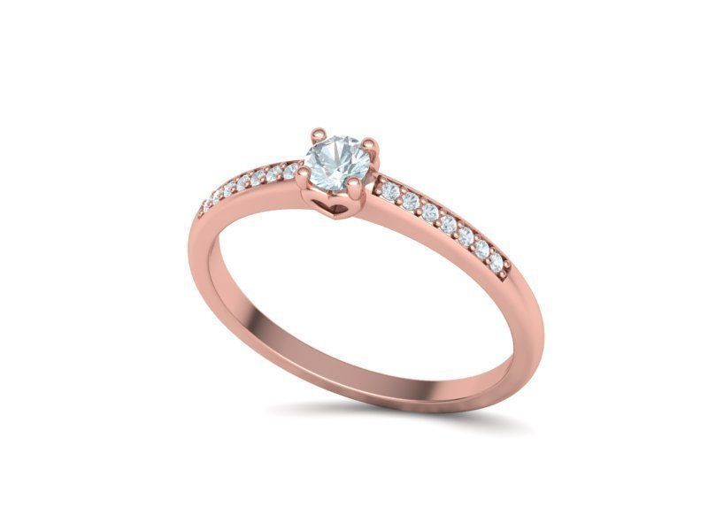 Jewelry Set Stud Earrings and Promise Ring  3D Model Collection_22