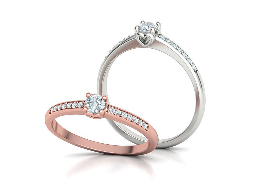 Jewelry Set Stud Earrings and Promise Ring  3D Model Collection_20