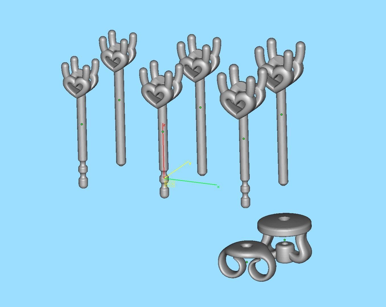 Jewelry Set Stud Earrings and Promise Ring  3D Model Collection_18