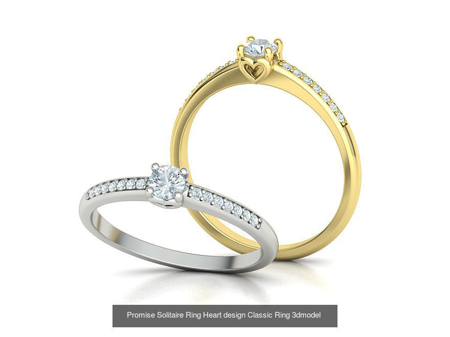 Jewelry Set Stud Earrings and Promise Ring  3D Model Collection_4