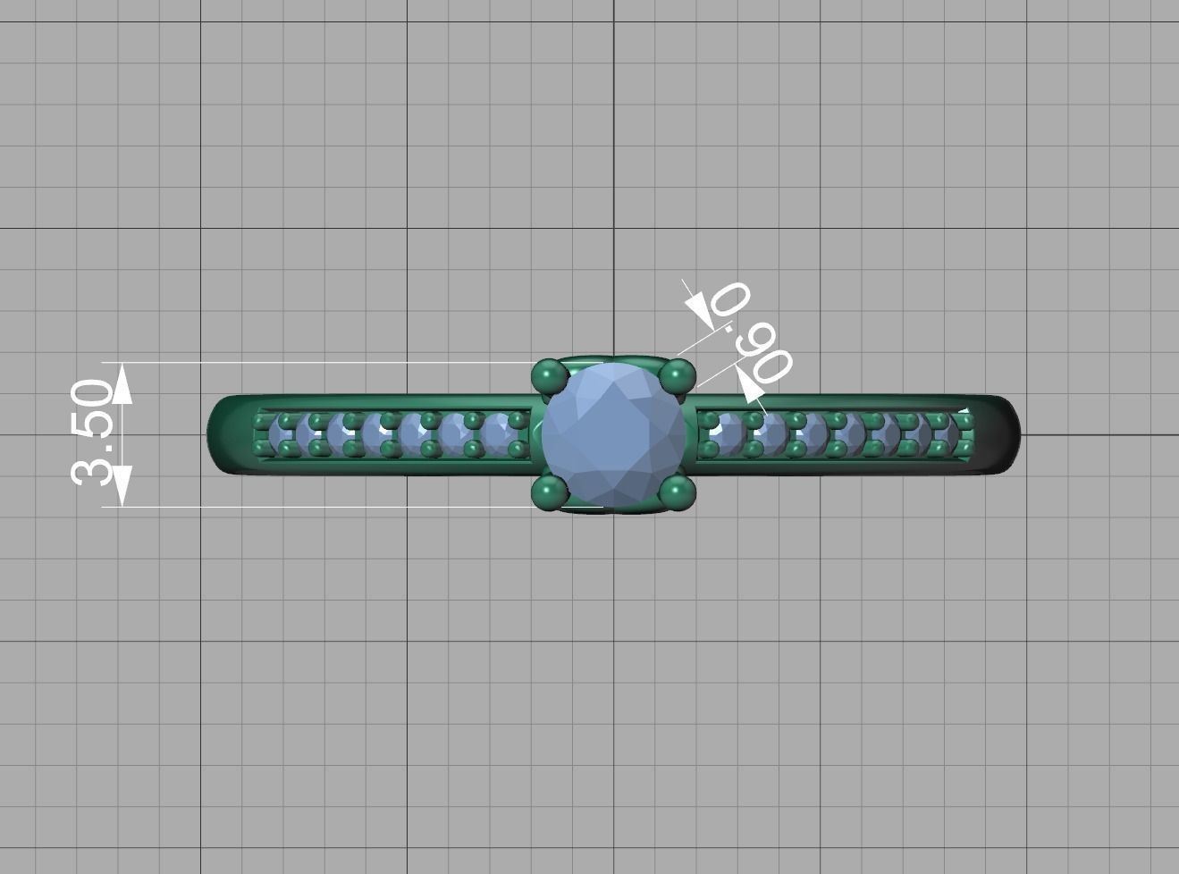 Jewelry Set Stud Earrings and Promise Ring  3D Model Collection_33