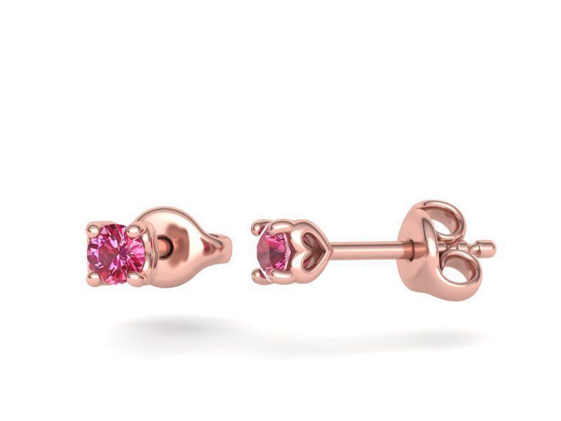 Jewelry Set Stud Earrings and Promise Ring  3D Model Collection_8