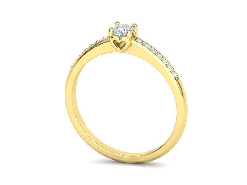 Jewelry Set Stud Earrings and Promise Ring  3D Model Collection_30