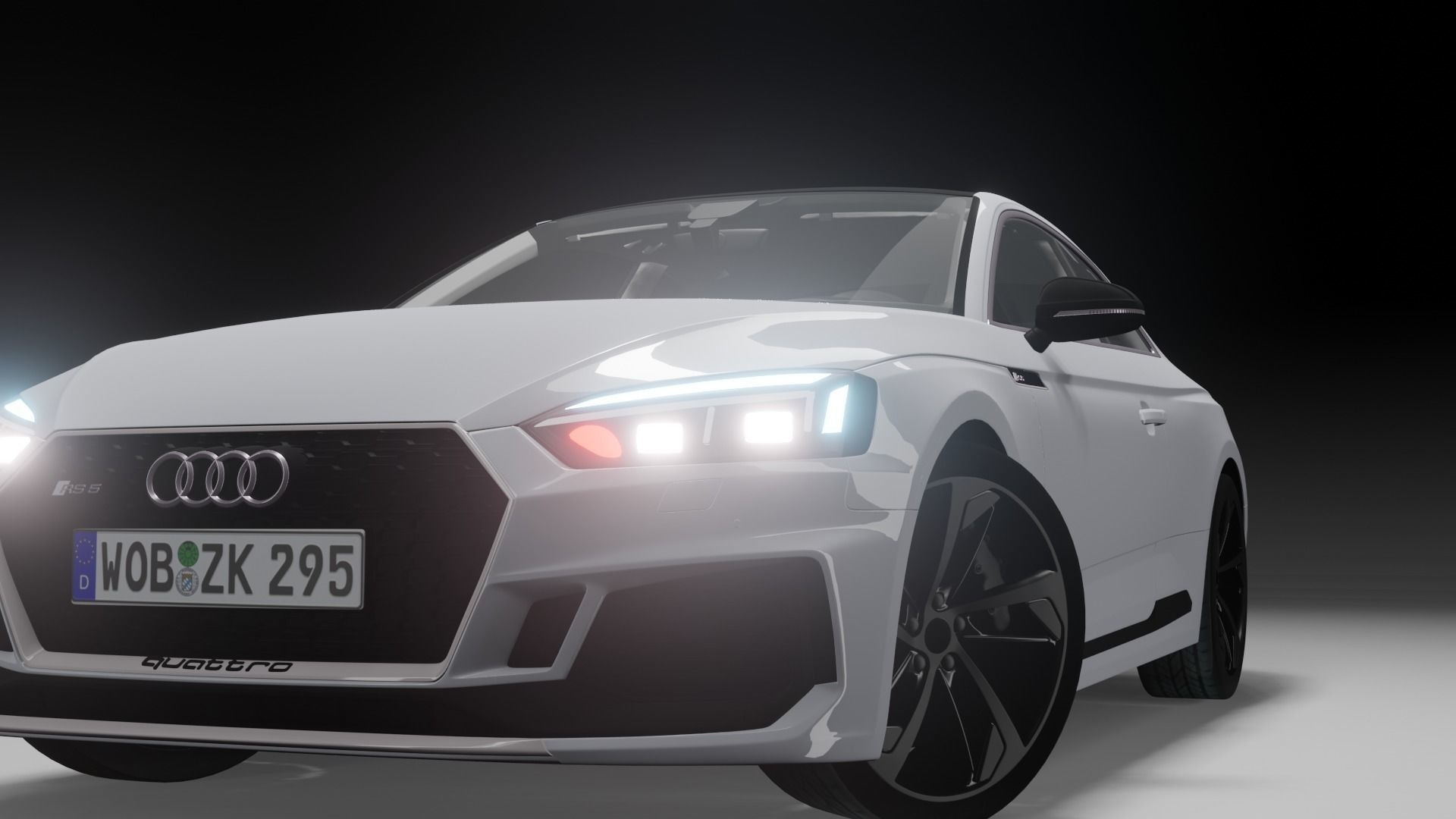 Audi rs5 car model Low-poly 3D model_2