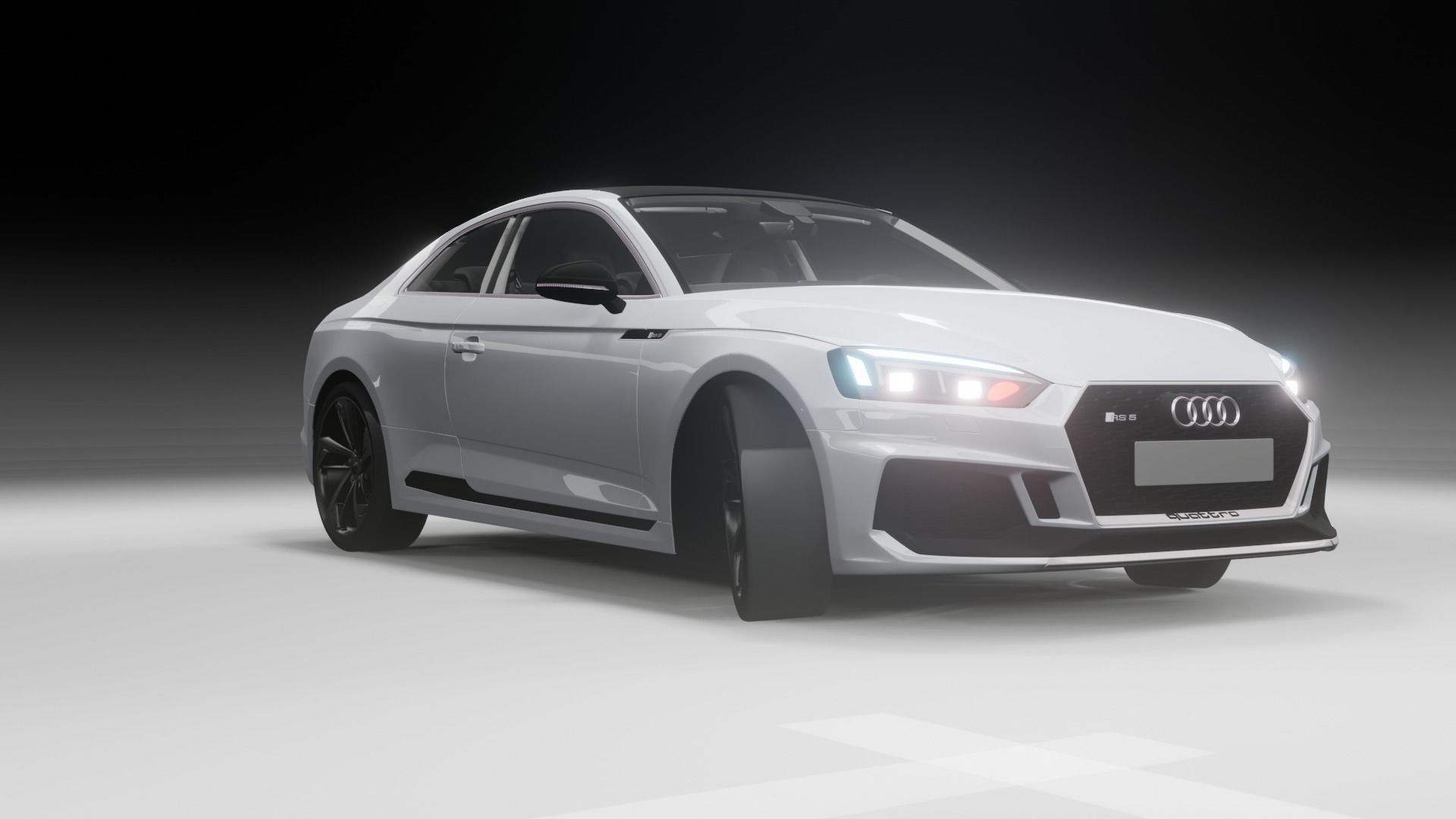 Audi rs5 car model Low-poly 3D model_1