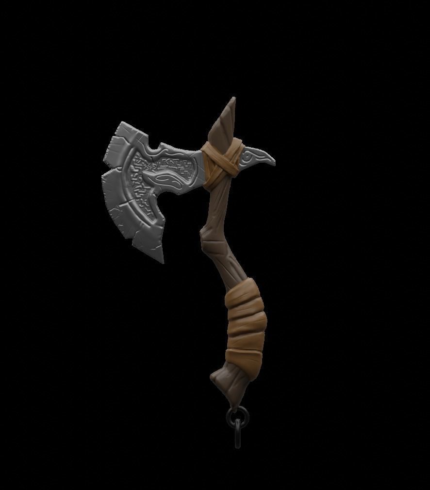 ANCIENT AXE GAMERADY LOW POLY  AXE Low-poly 3D model_2