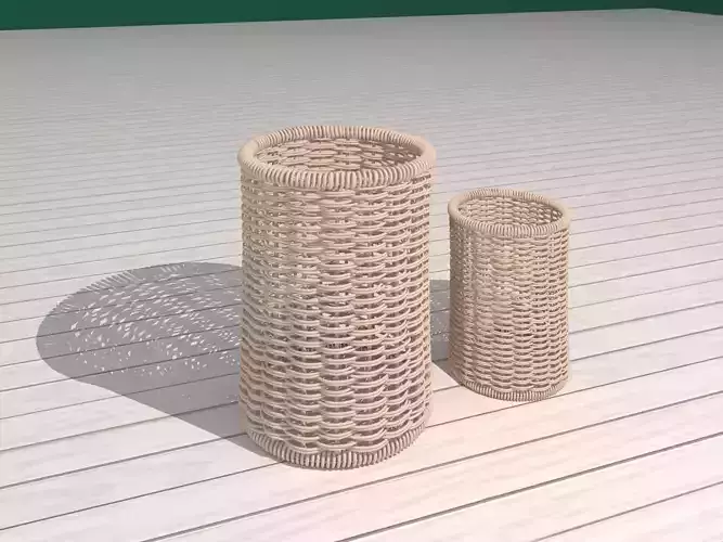 Wicker circular basket