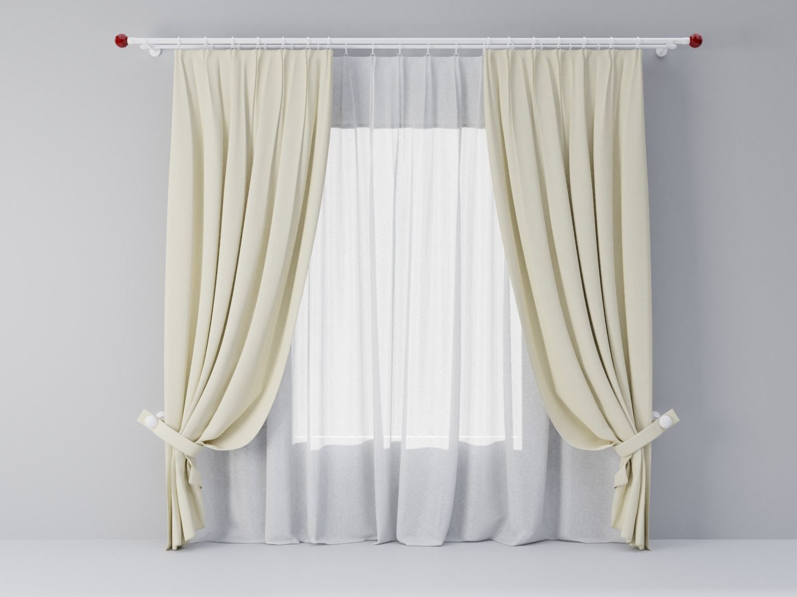 Curtains 04 collection 4 3D model_1