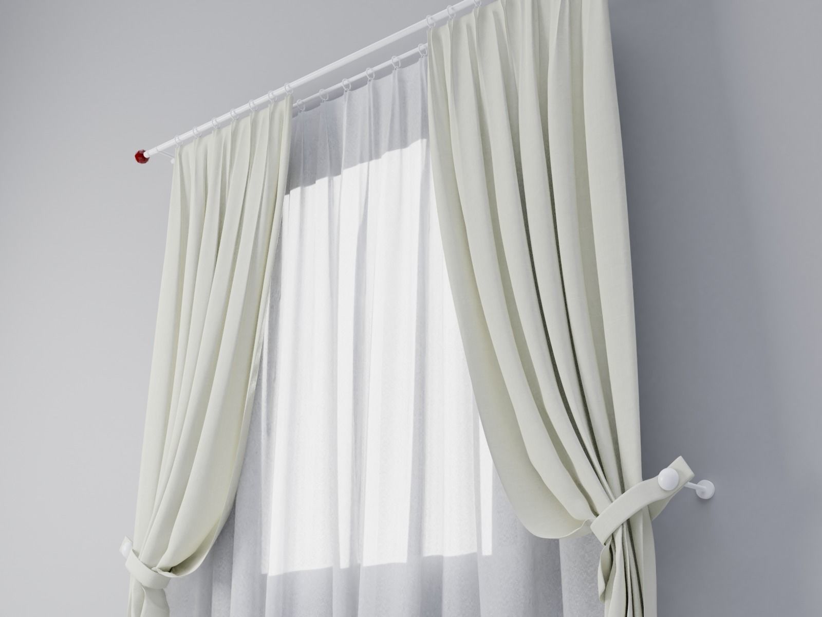 Curtains 04 collection 4 3D model_4
